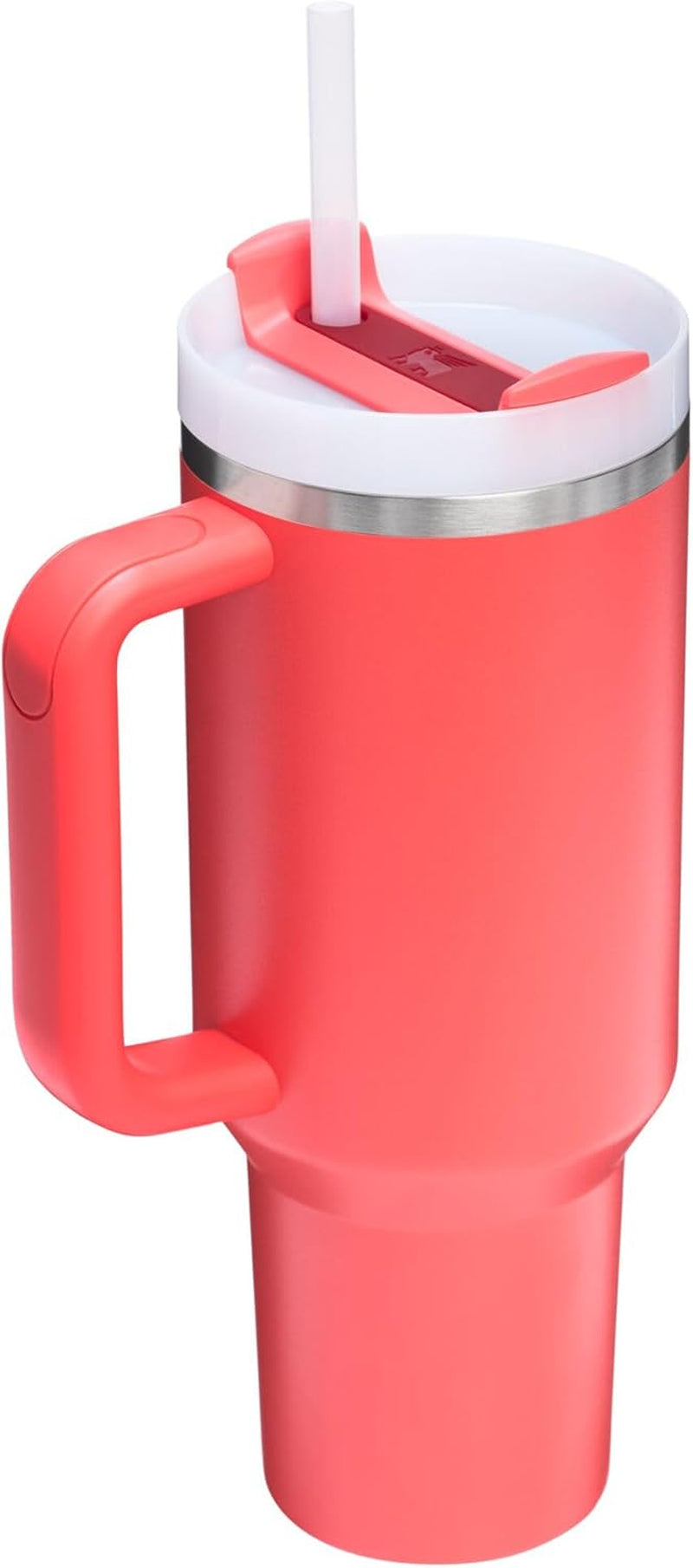 Quencher H2.0 40 Oz Insulated Tumbler with Handle and Straw, Flowstate 3-Position Lid, Cup Holder Compatible, BPA-Free, Hot Coral